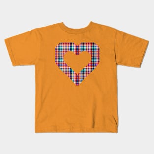 A hole in my Heart for you in tartan Kids T-Shirt